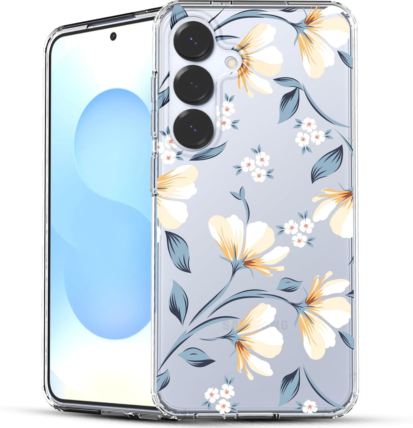 Samsung Galaxy S25 Case, Anti-Scratch Clear Case with Design - Lily Flower