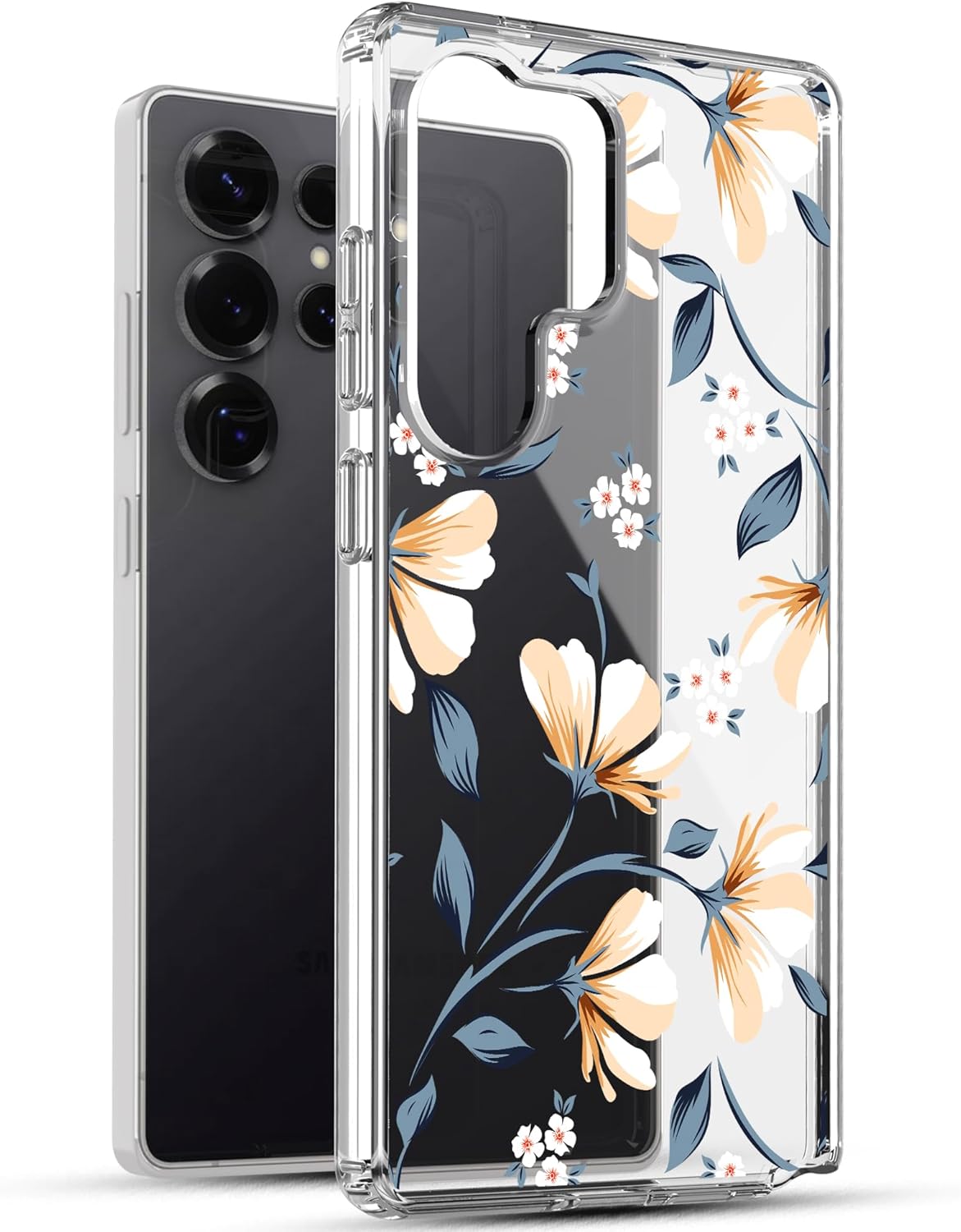 Samsung Galaxy S25 Ultra Case, Anti-Scratch Clear Case with Design - Lily Flower