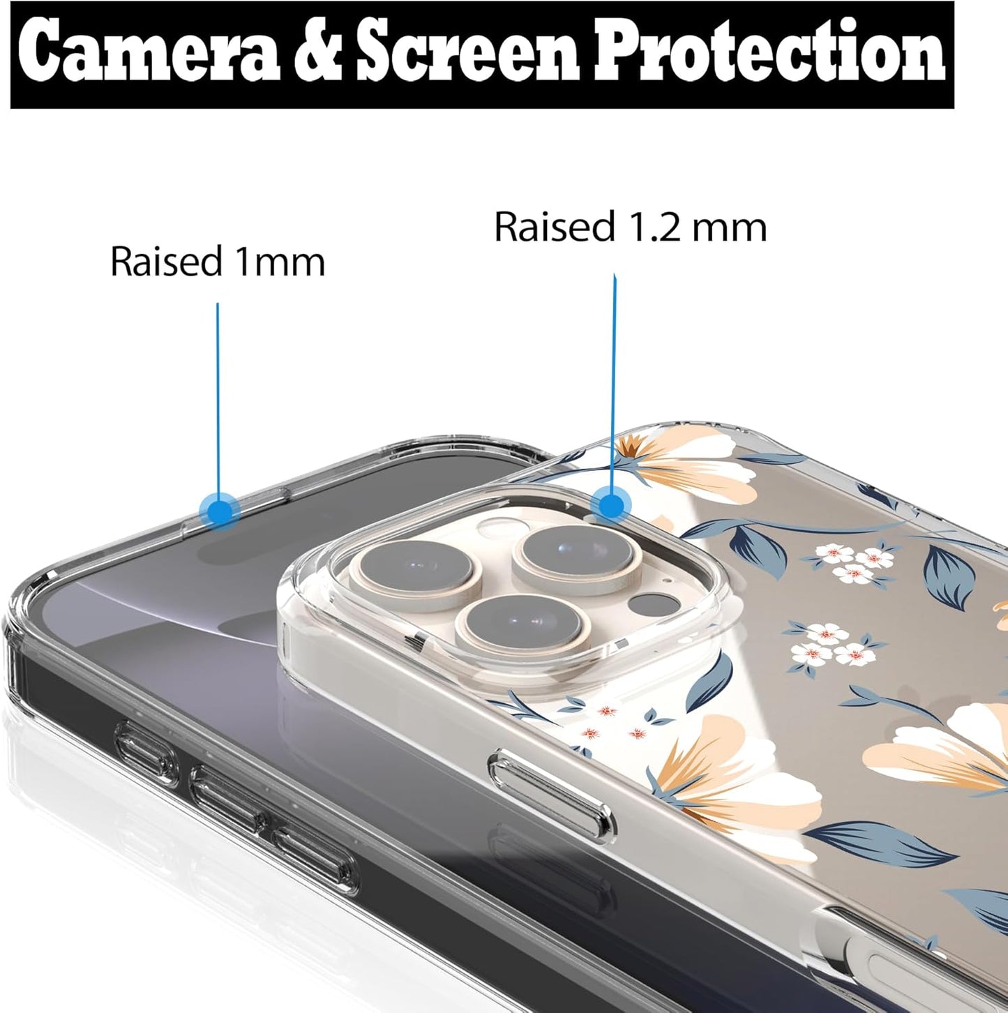 iPhone 16 Pro Case, Anti-Scratch Clear Case - Lily Flower