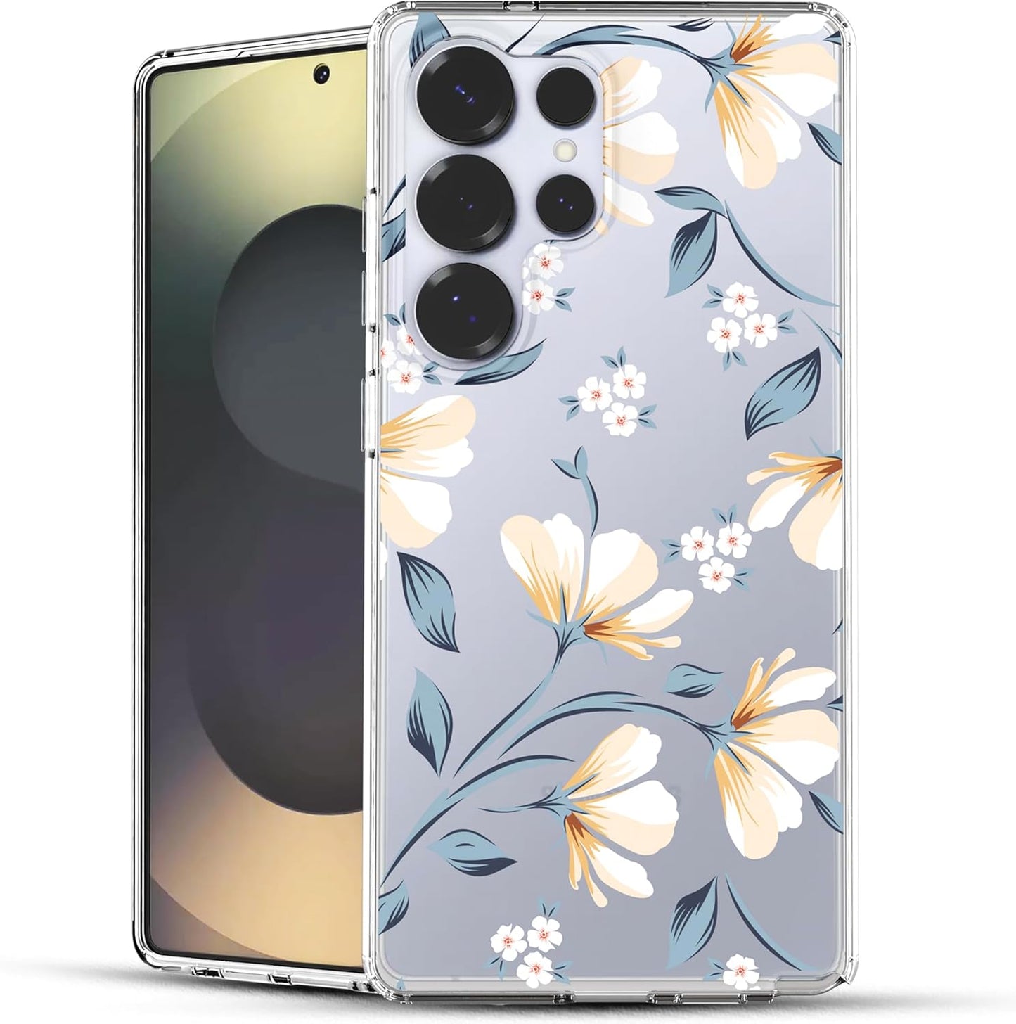 Samsung Galaxy S25 Ultra Case, Anti-Scratch Clear Case with Design - Lily Flower