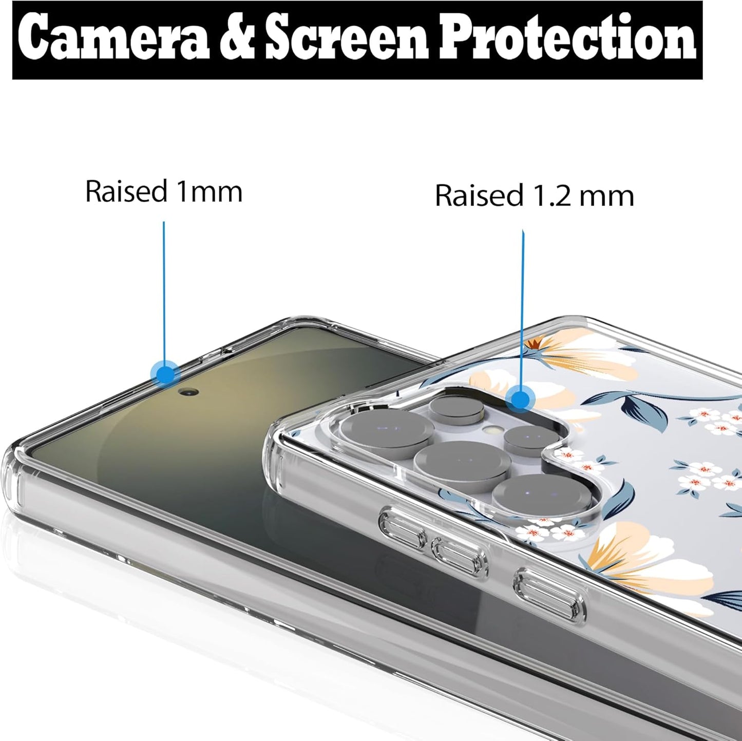 Samsung Galaxy S25 Ultra Case, Anti-Scratch Clear Case with Design - Lily Flower