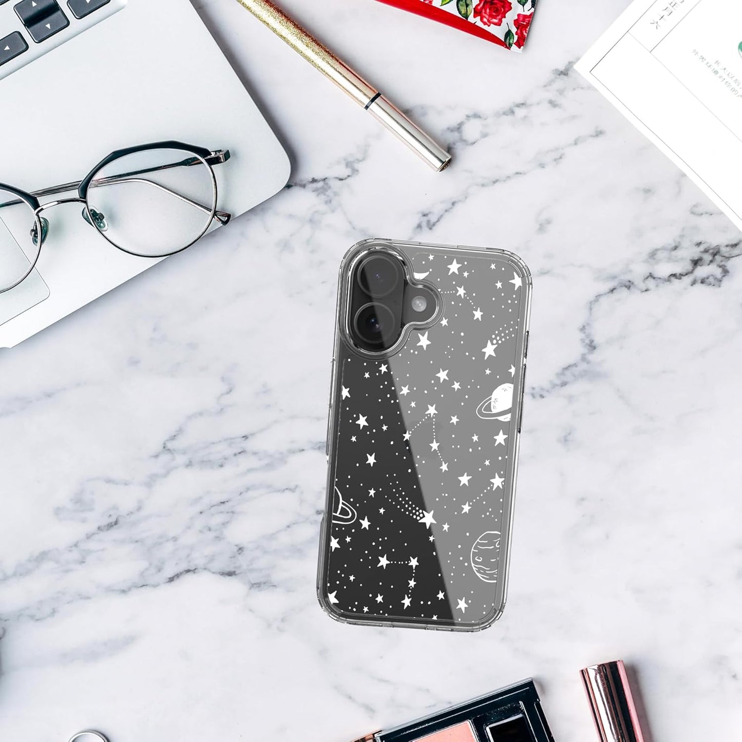 iPhone 16 Case, Anti-Scratch Clear Case - Universe