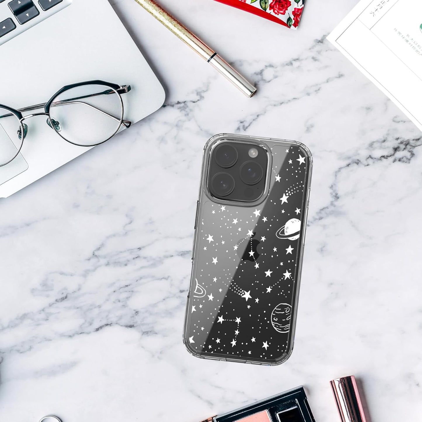 iPhone 16 Pro Case, Anti-Scratch Clear Case - Universe