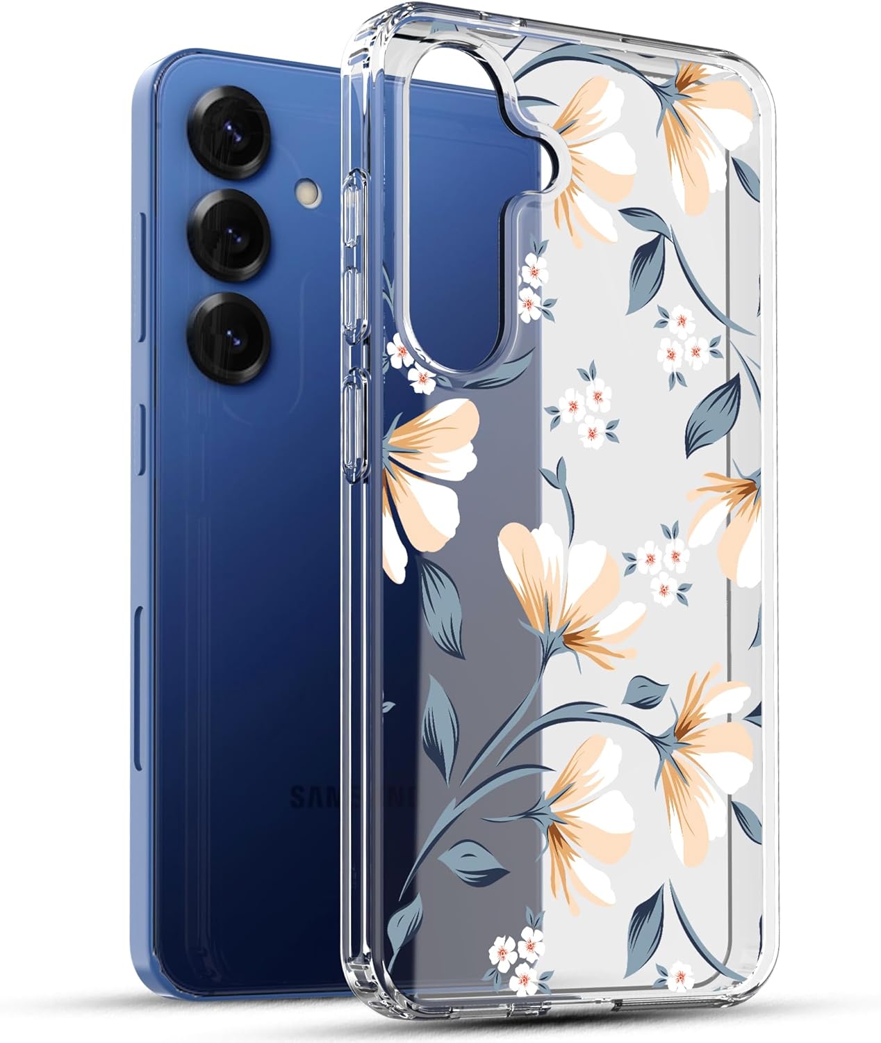 Samsung Galaxy S25 Case, Anti-Scratch Clear Case with Design - Lily Flower