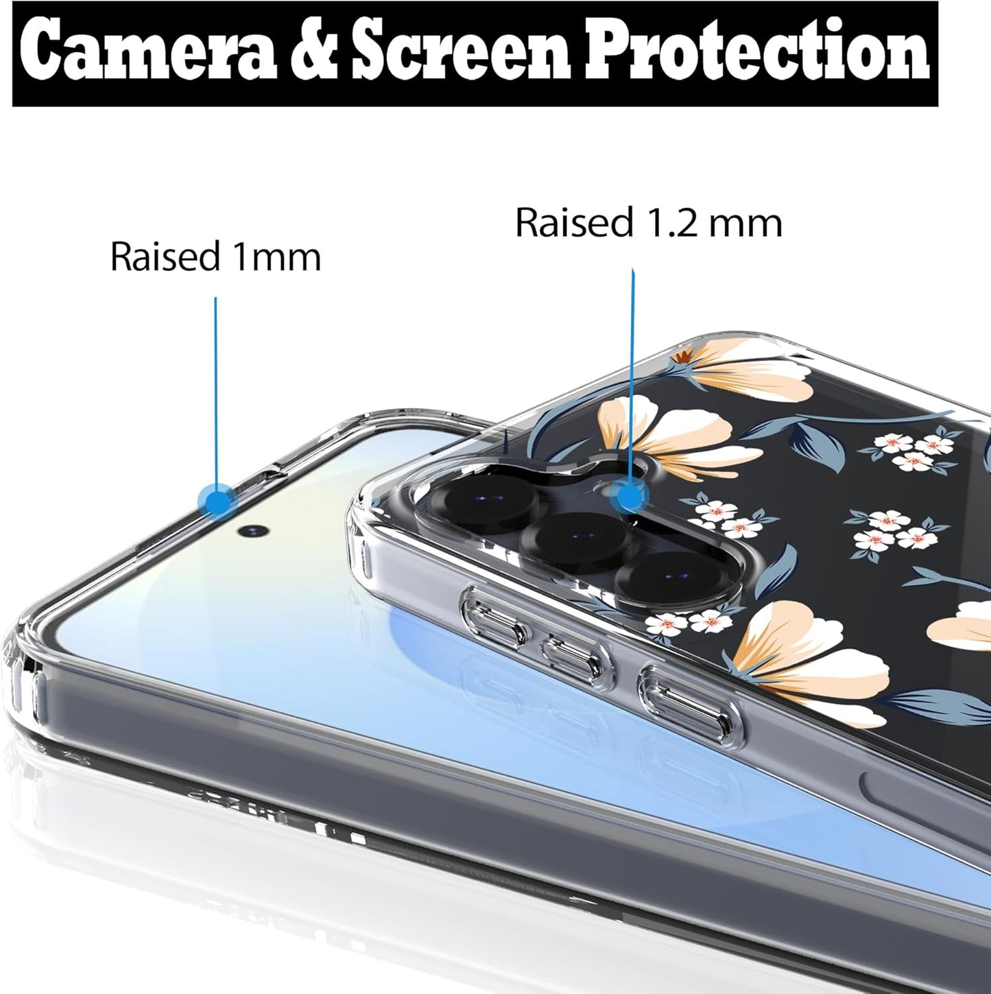 Samsung Galaxy S25 Case, Anti-Scratch Clear Case with Design - Lily Flower