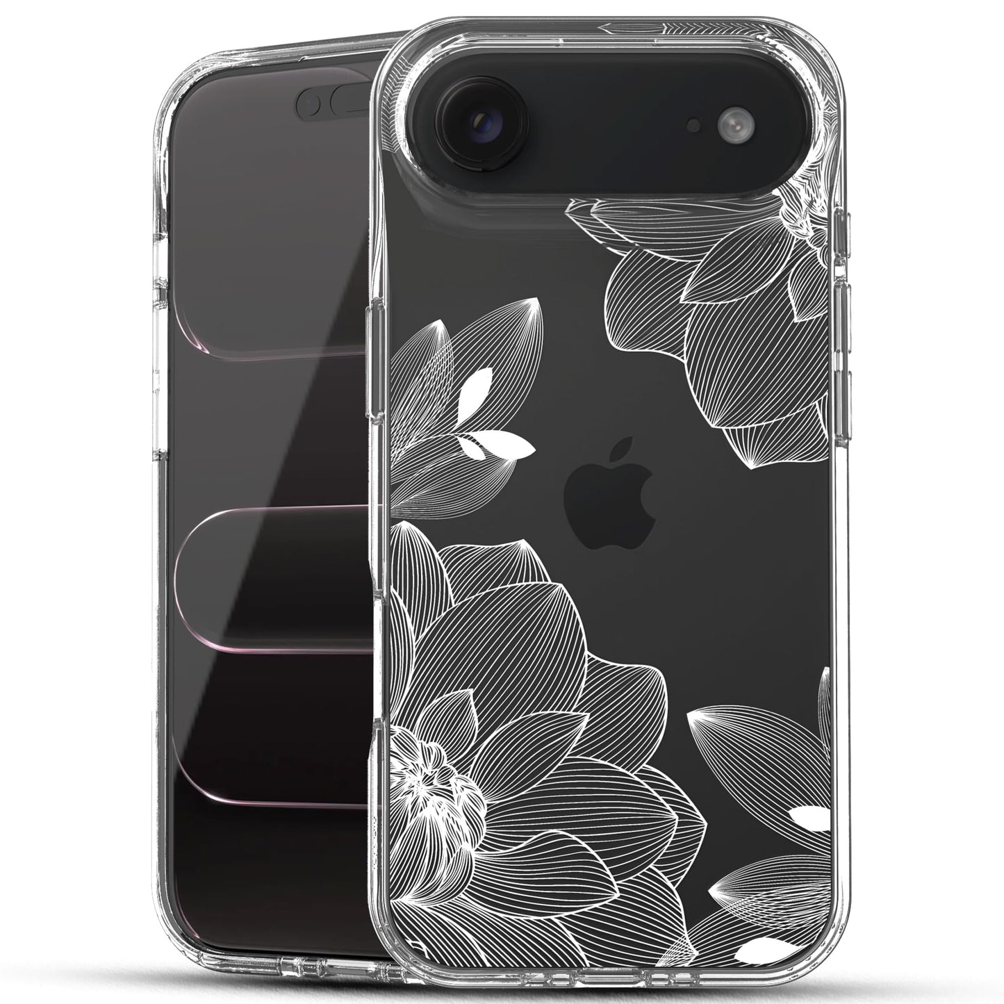 iPhone Air Case, Anti-Scratch Clear Case - White Lace Chrysanthemum