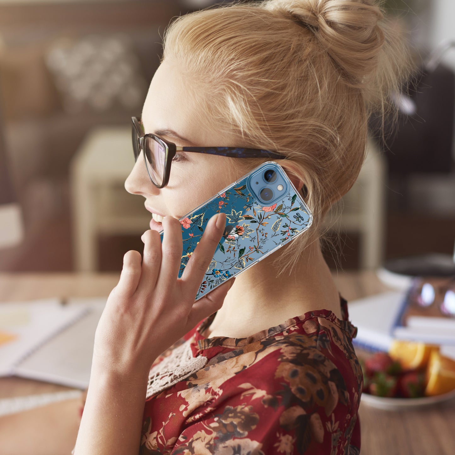 iPhone 13 Case, Anti-Scratch Clear Case - Wild Floral Garden