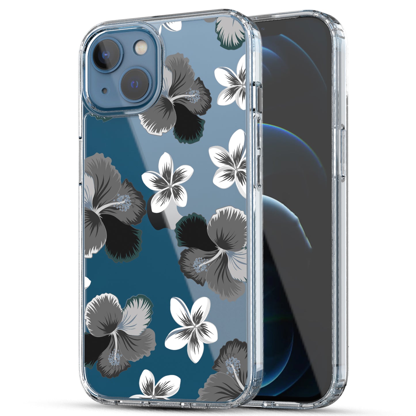 iPhone 13 Case, Anti-Scratch Clear Case - Hibiscus Flower