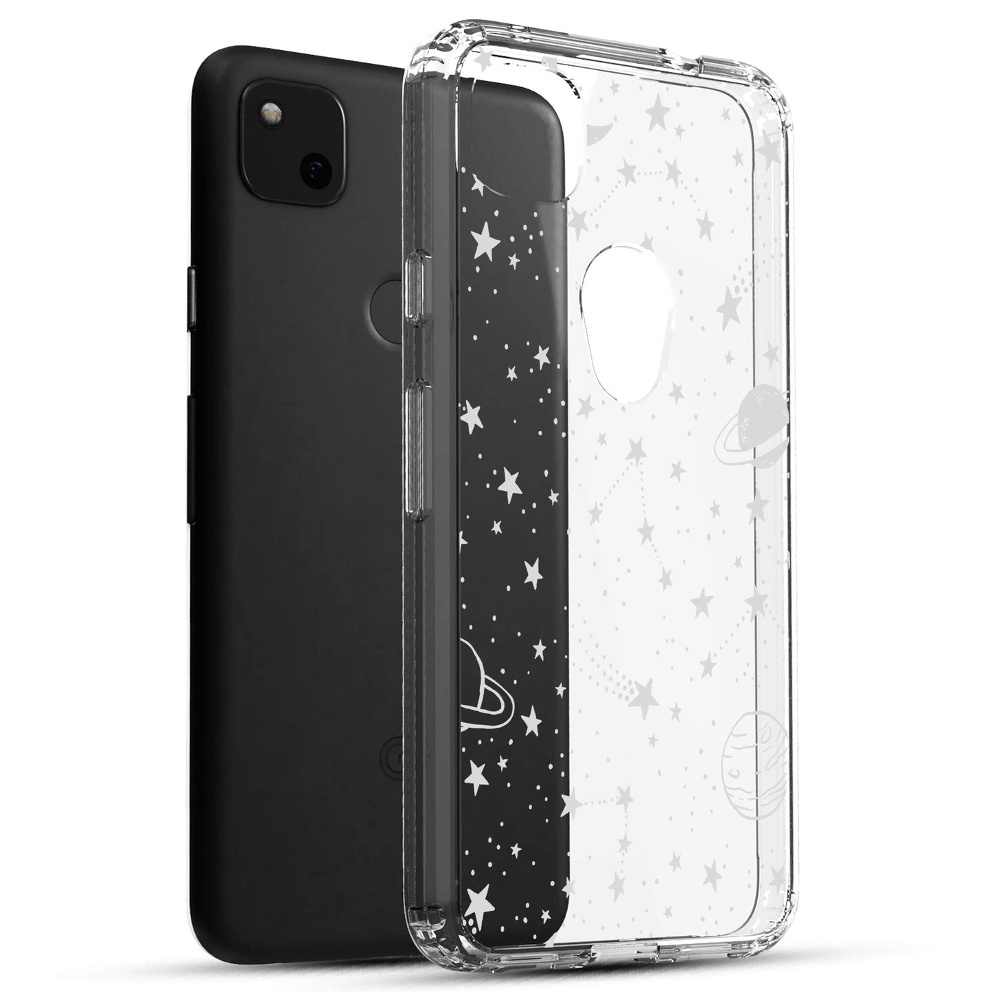 Google Pixel 4A Case, Anti-Scratch Clear Case - Universe