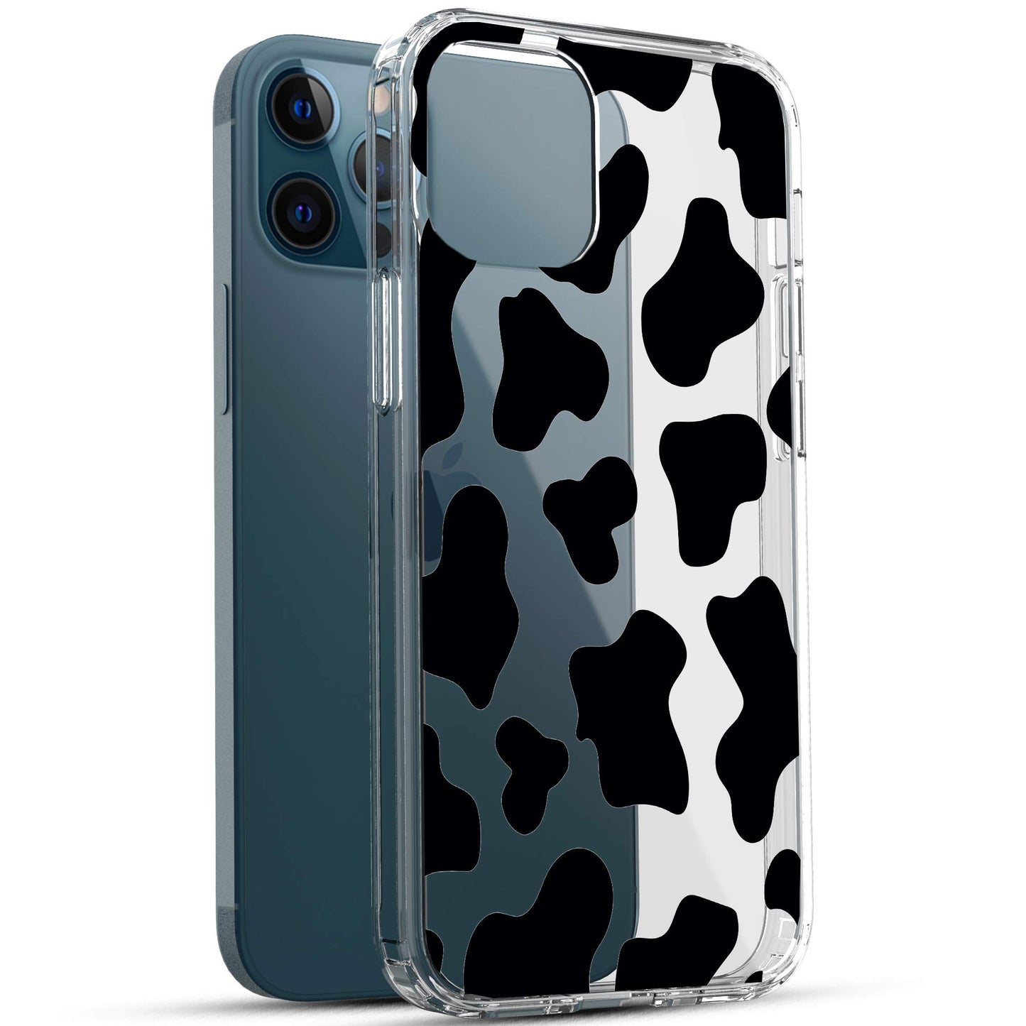 iPhone 12 Pro Max Case, Anti-Scratch Clear Case - Cow Print