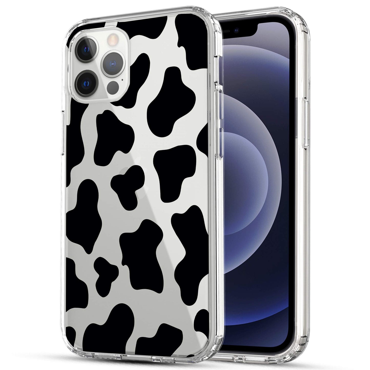 iPhone 12 Pro Max Case, Anti-Scratch Clear Case - Cow Print