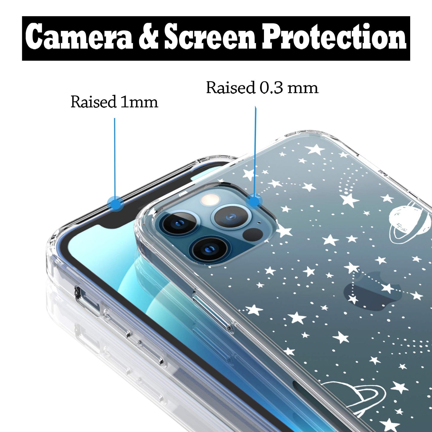 iPhone 12 Pro Max Case, Anti-Scratch Clear Case - Universe