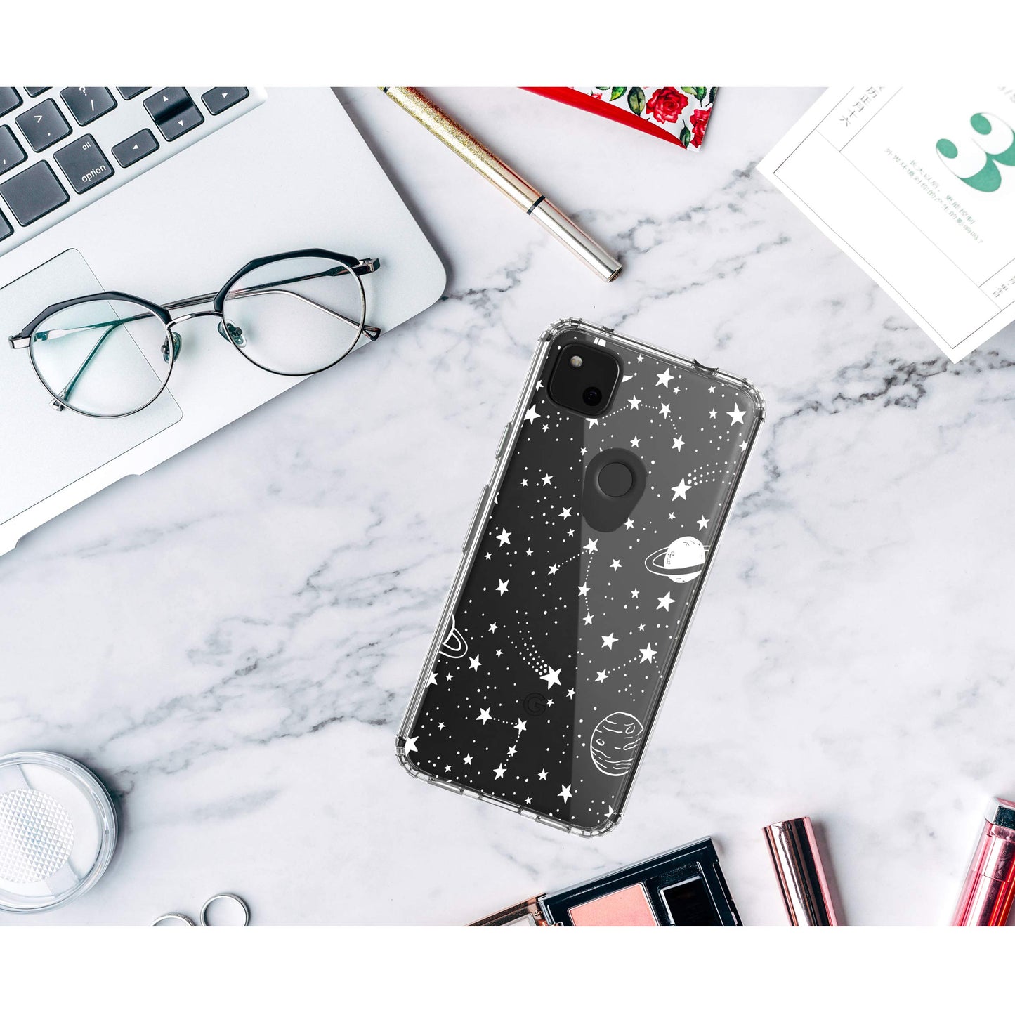Google Pixel 4A Case, Anti-Scratch Clear Case - Universe