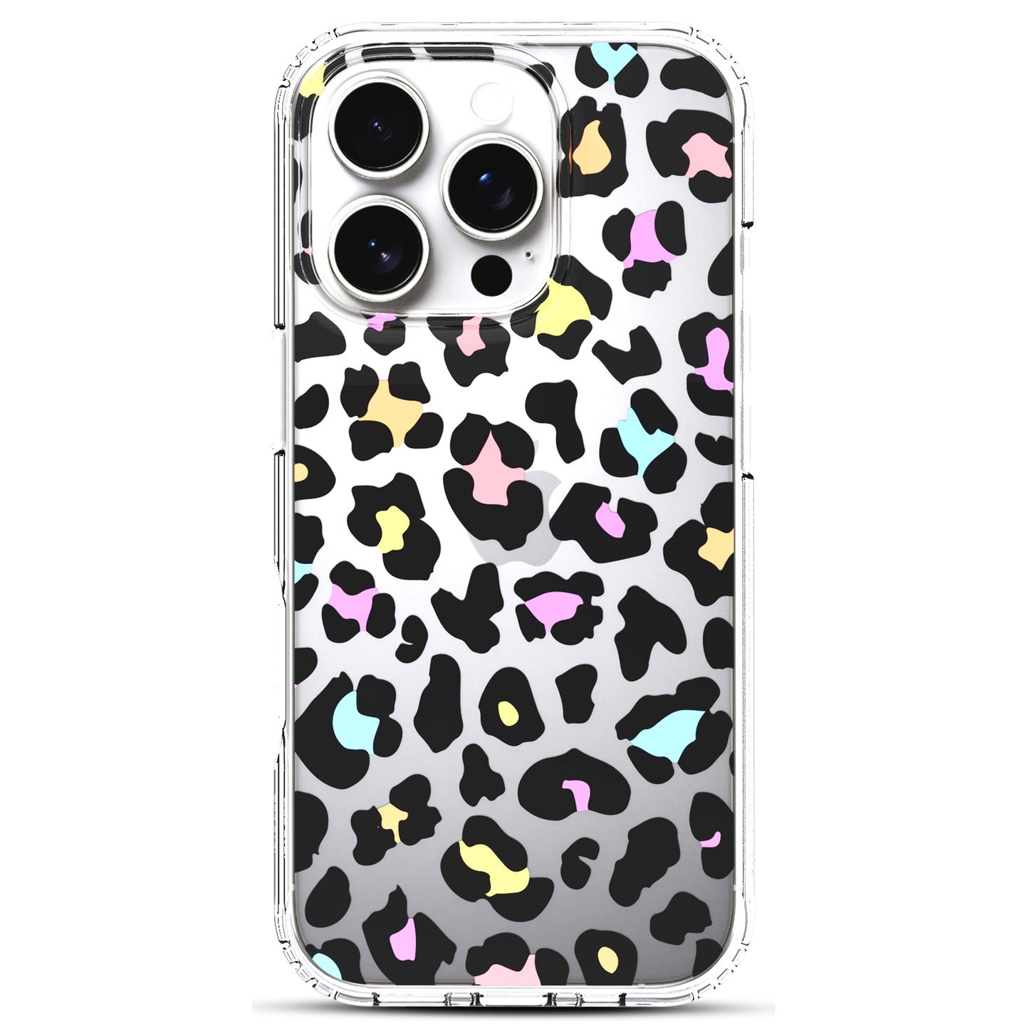 iPhone 16 Pro Case, Anti-Scratch Clear Case - Colorful Leopard
