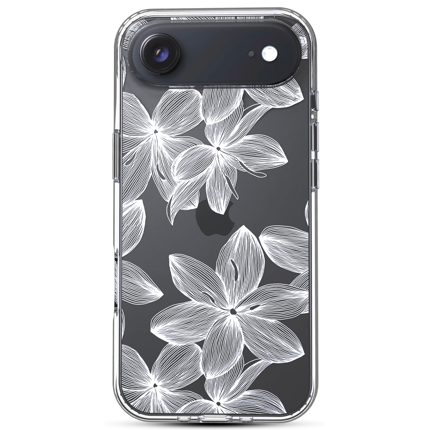 iPhone Air Case, Anti-Scratch Clear Case - White Flowers