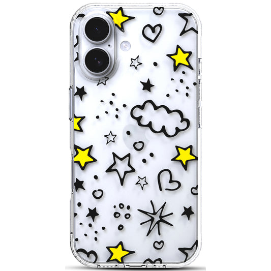 iPhone 16 Plus Case, Anti-Scratch Clear Case - Cute Starts
