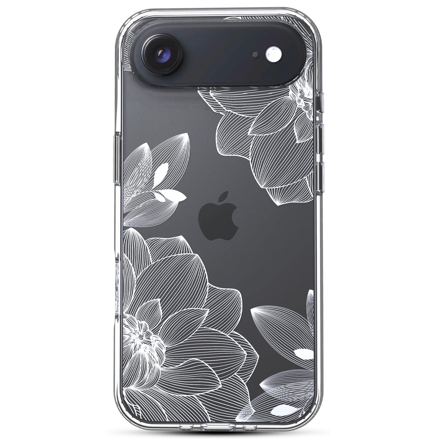 iPhone Air Case, Anti-Scratch Clear Case - White Lace Chrysanthemum