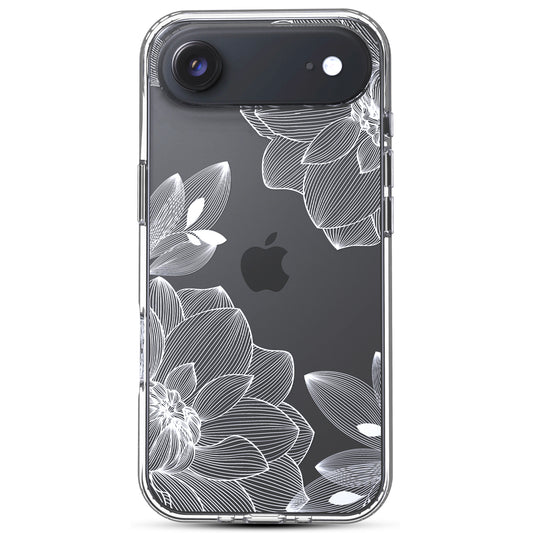 iPhone Air Case, Anti-Scratch Clear Case - White Lace Chrysanthemum