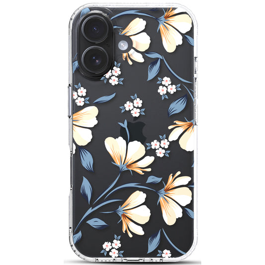 iPhone 16 Case, Anti-Scratch Clear Case - Lily Flower
