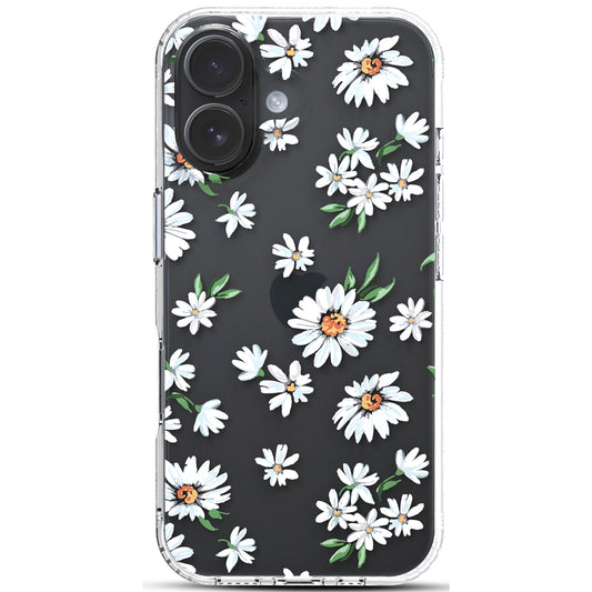 iPhone 16 Plus Case, Anti-Scratch Clear Case - Daisy