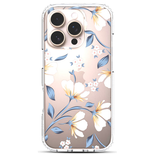 iPhone 16 Pro Max Case, Anti-Scratch Clear Case - Lily Flower