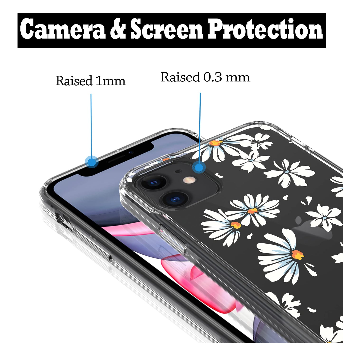 iPhone 11 Case, Anti-Scratch Clear Case - Little Daisy