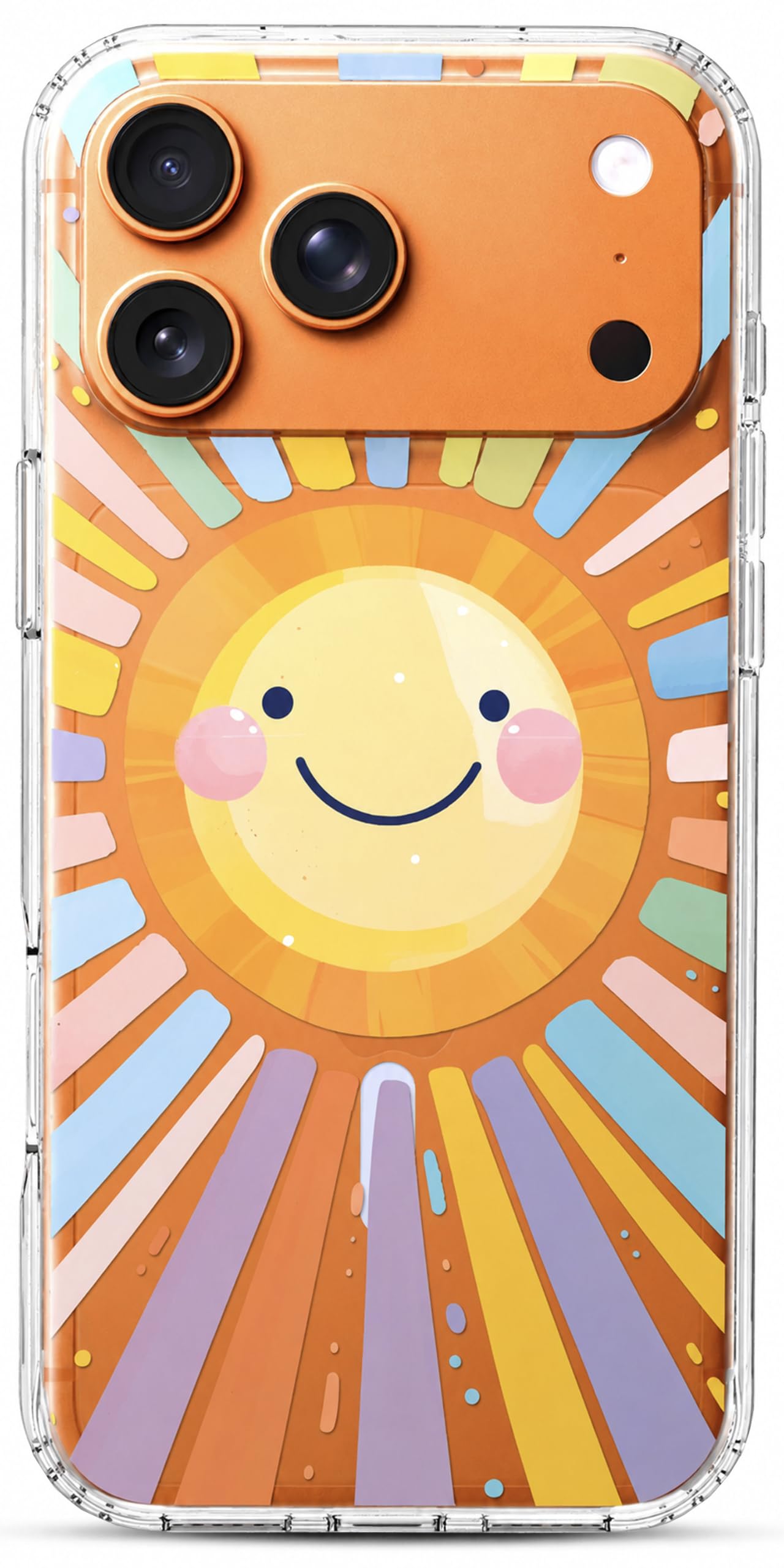 iPhone 17 Pro Max Case, Anti-Scratch Clear Case - Rainbow Sun