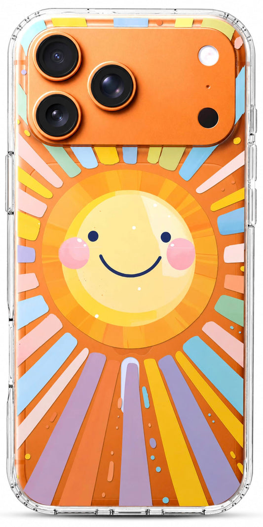 iPhone 17 Pro Max Case, Anti-Scratch Clear Case - Rainbow Sun