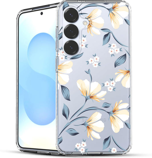 Samsung Galaxy S25 Plus Case, Anti-Scratch Clear Case with Design - Lily Flower
