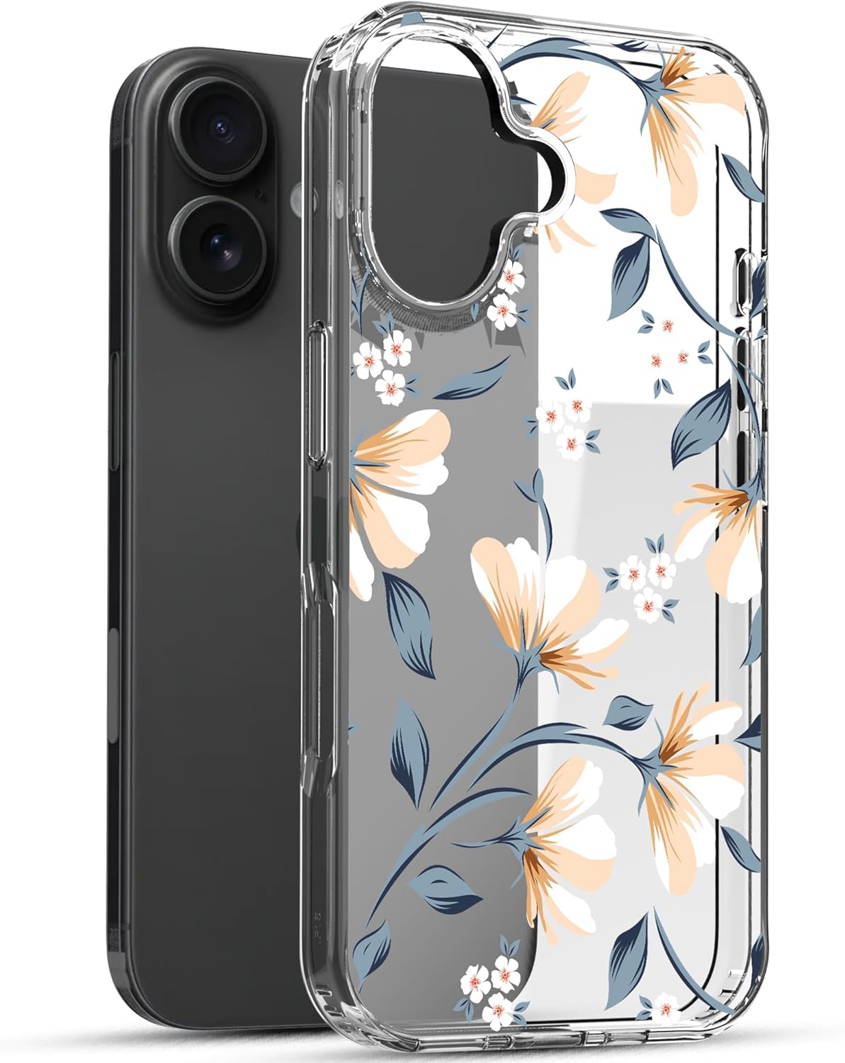 iPhone 16 Case, Anti-Scratch Clear Case - Lily Flower