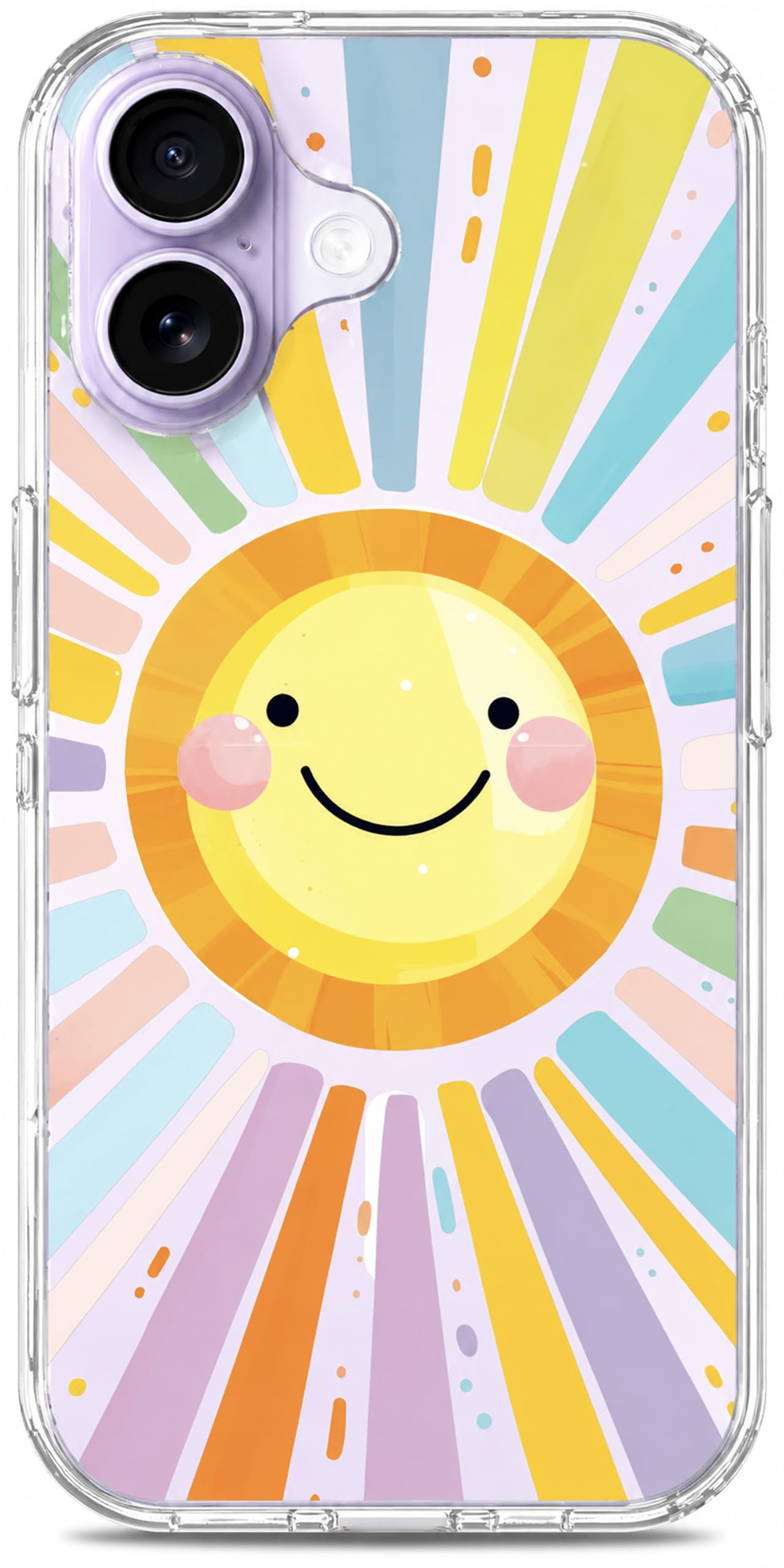 iPhone 17 Case, Anti-Scratch Clear Case - Rainbow Sun