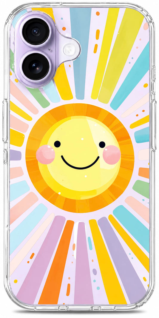iPhone 17 Case, Anti-Scratch Clear Case - Rainbow Sun