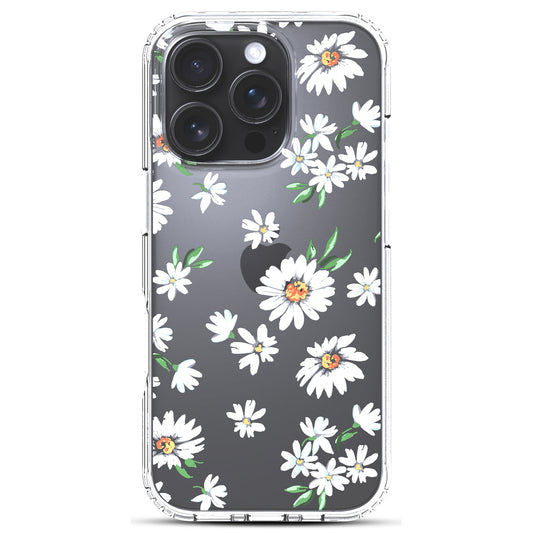 iPhone 16 Pro Max Case, Anti-Scratch Clear Case - Daisy