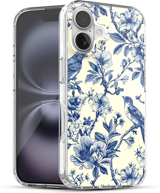 iPhone 16 Plus Case, Anti-Scratch Case - Vintage Floral