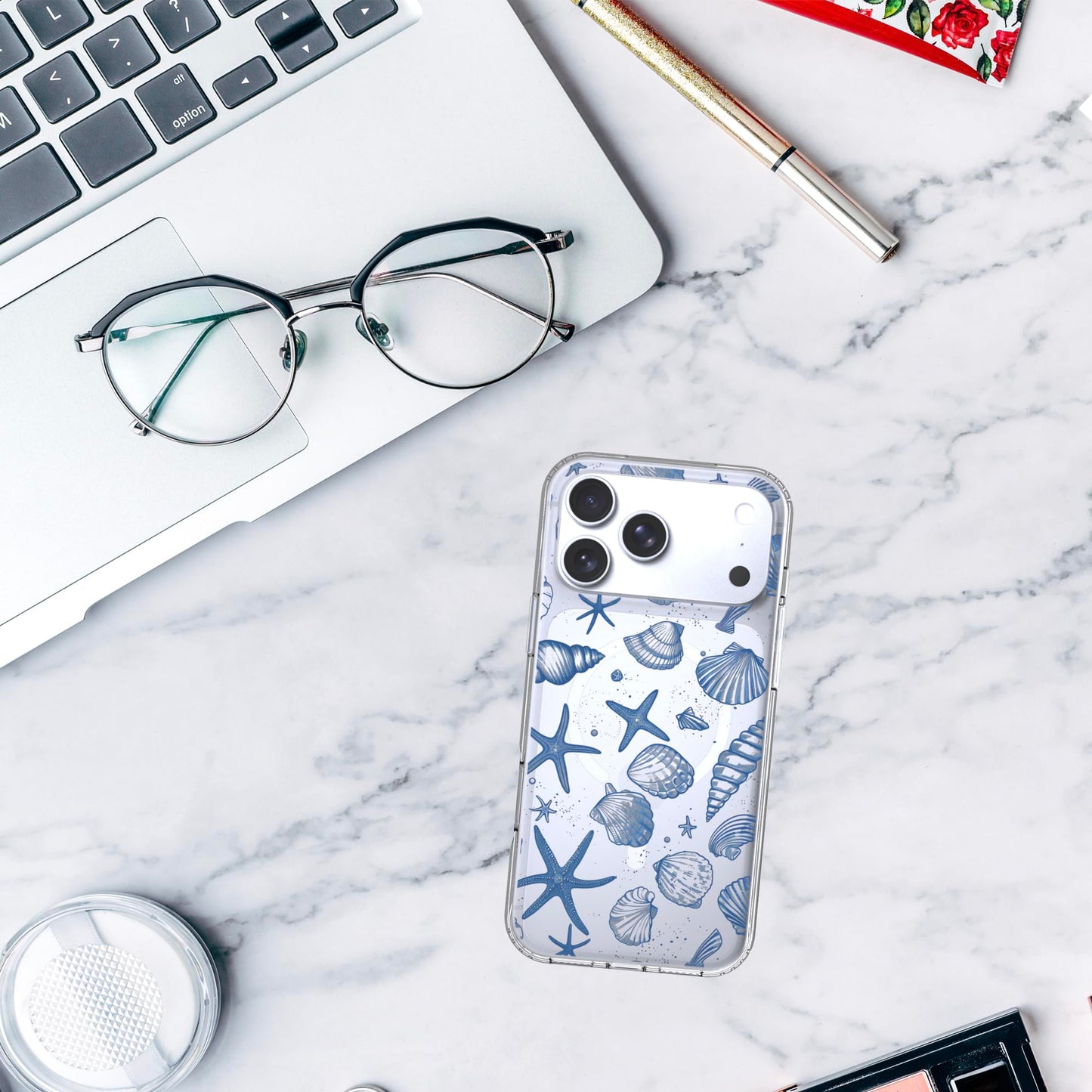 iPhone 17 Pro Max Case, Anti-Scratch Clear Case - Cute Ocean Beach