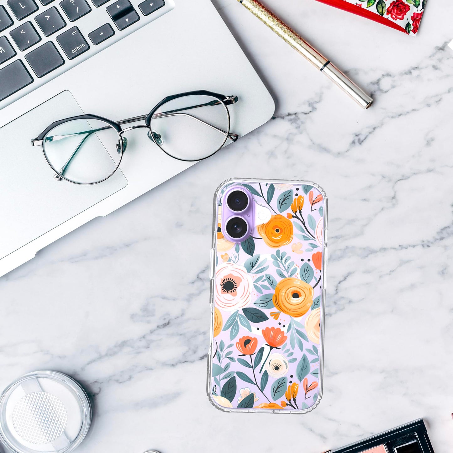 iPhone 17 Case, Anti-Scratch Clear Case - Flower Blossom