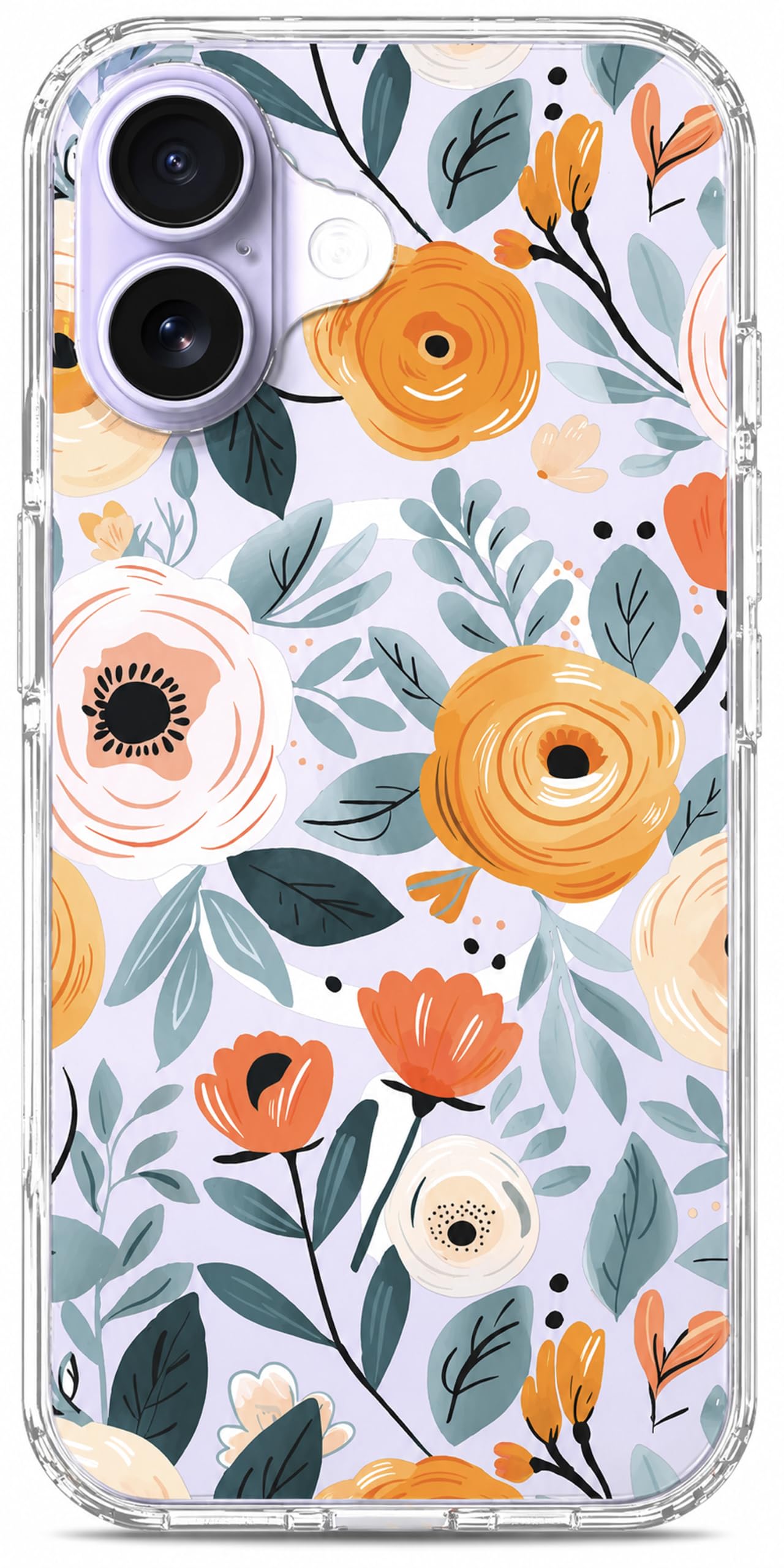 iPhone 17 Case, Anti-Scratch Clear Case - Flower Blossom
