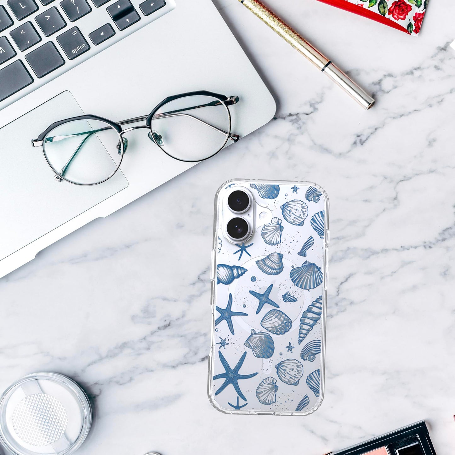 iPhone 17 Case, Anti-Scratch Clear Case - Cute Ocean Beach