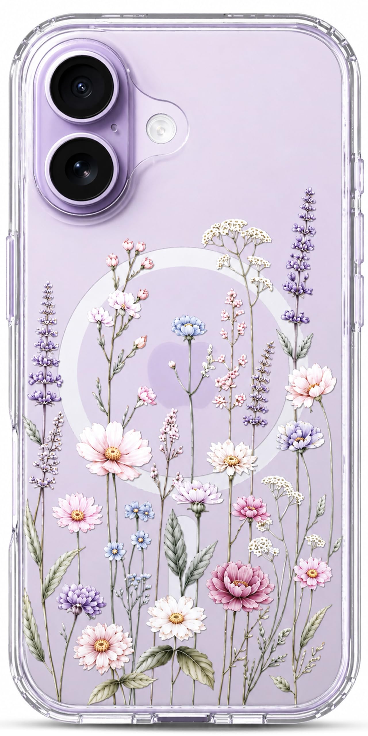 iPhone 17 Case, Anti-Scratch Clear Case - Wildflower Botanical