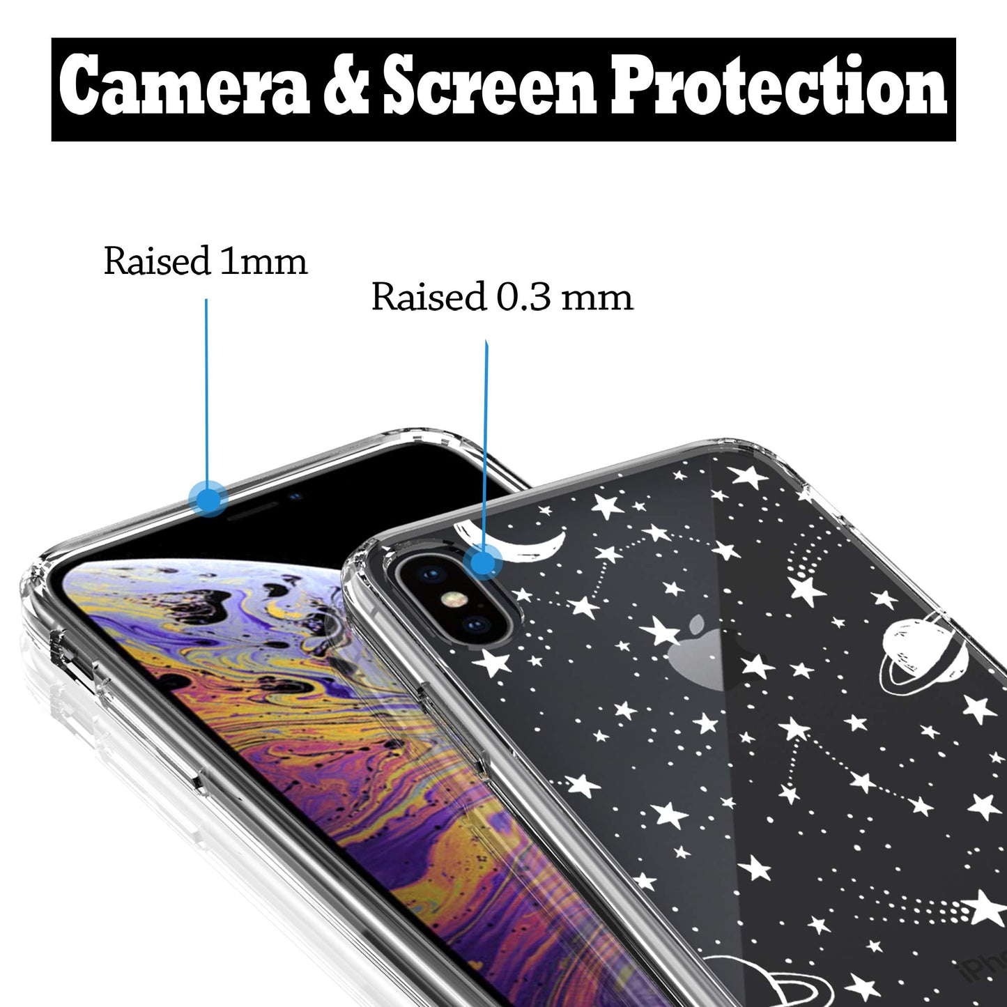 Apple iPhone X/ Xs (5.8") Case, Anti-Scratch Clear Case - Universe