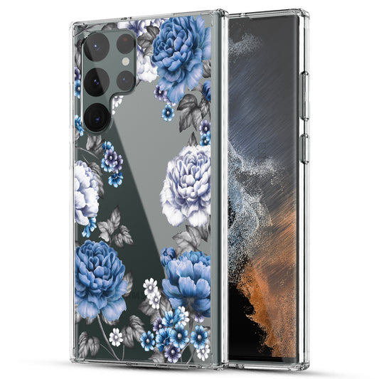 Samsung Galaxy S22 Ultra (5G) Case, Anti-Scratch Clear Case - Blue Roses