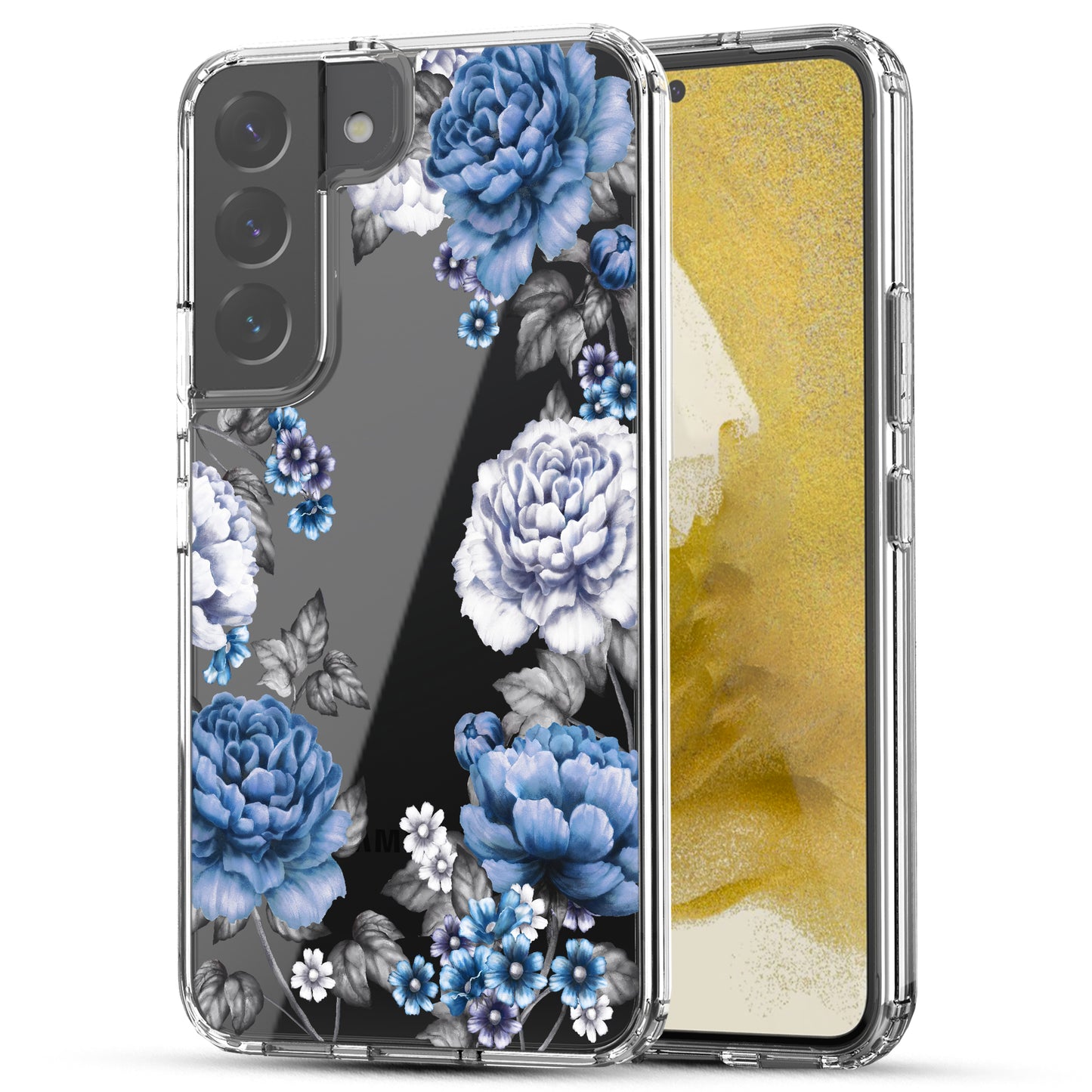 Samsung Galaxy S22 Plus (5G) Case, Anti-Scratch Clear Case - Blue Roses