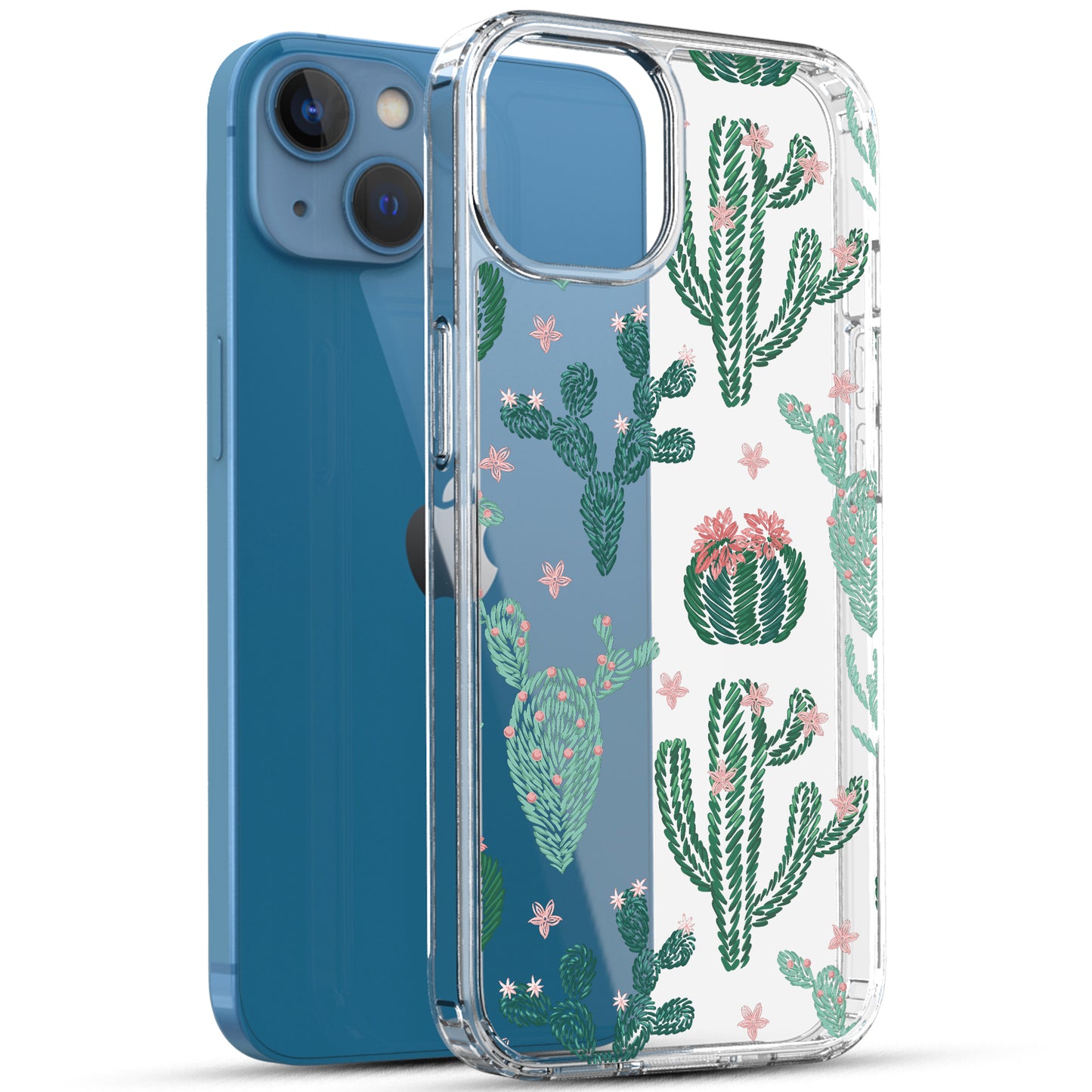 iPhone 13 Case, Anti-Scratch Clear Case - Cactus Flower