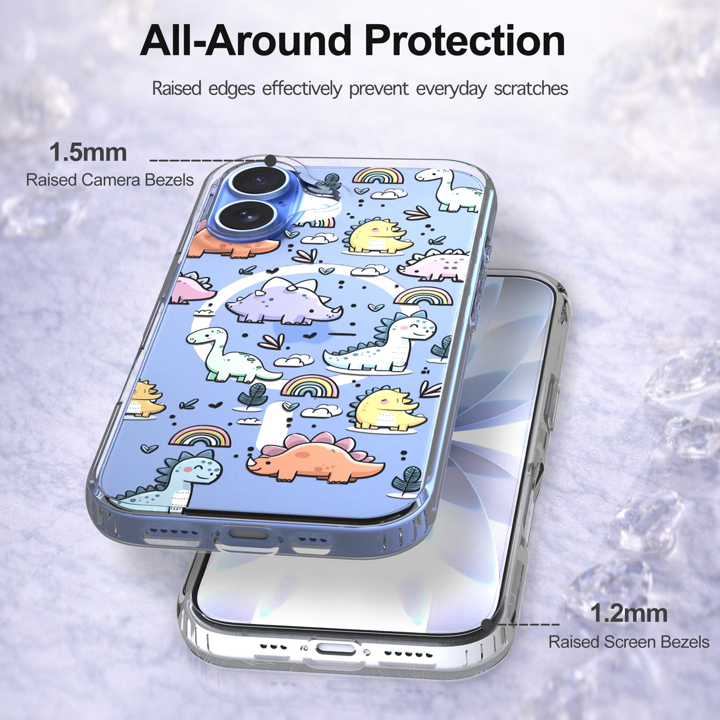 iPhone 17 Case, Anti-Scratch Clear Case - Cute Dino