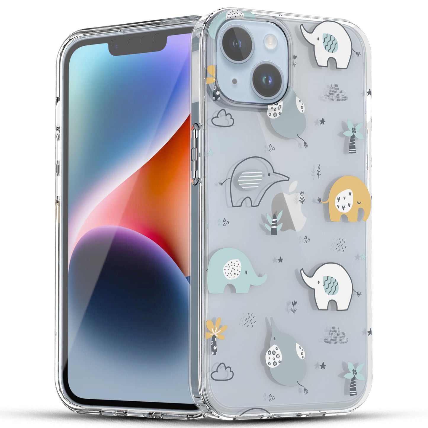 iPhone 14 Case, Anti-Scratch Clear Case - Little Elephant