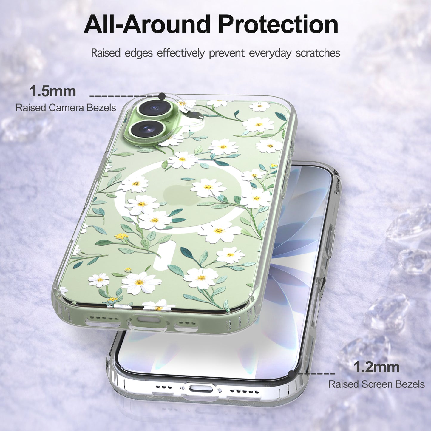 iPhone 17 Case, Anti-Scratch Clear Case - Cute Daisy Flower