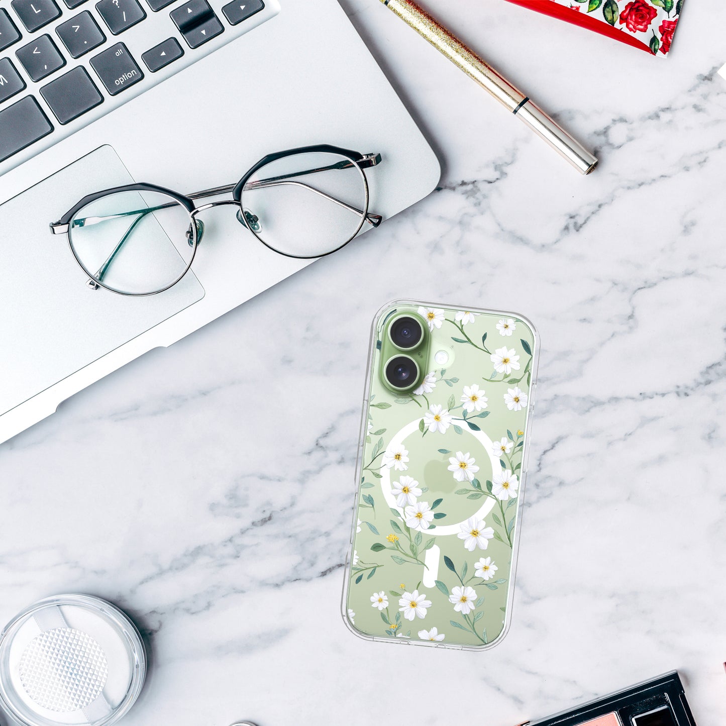 iPhone 17 Case, Anti-Scratch Clear Case - Cute Daisy Flower
