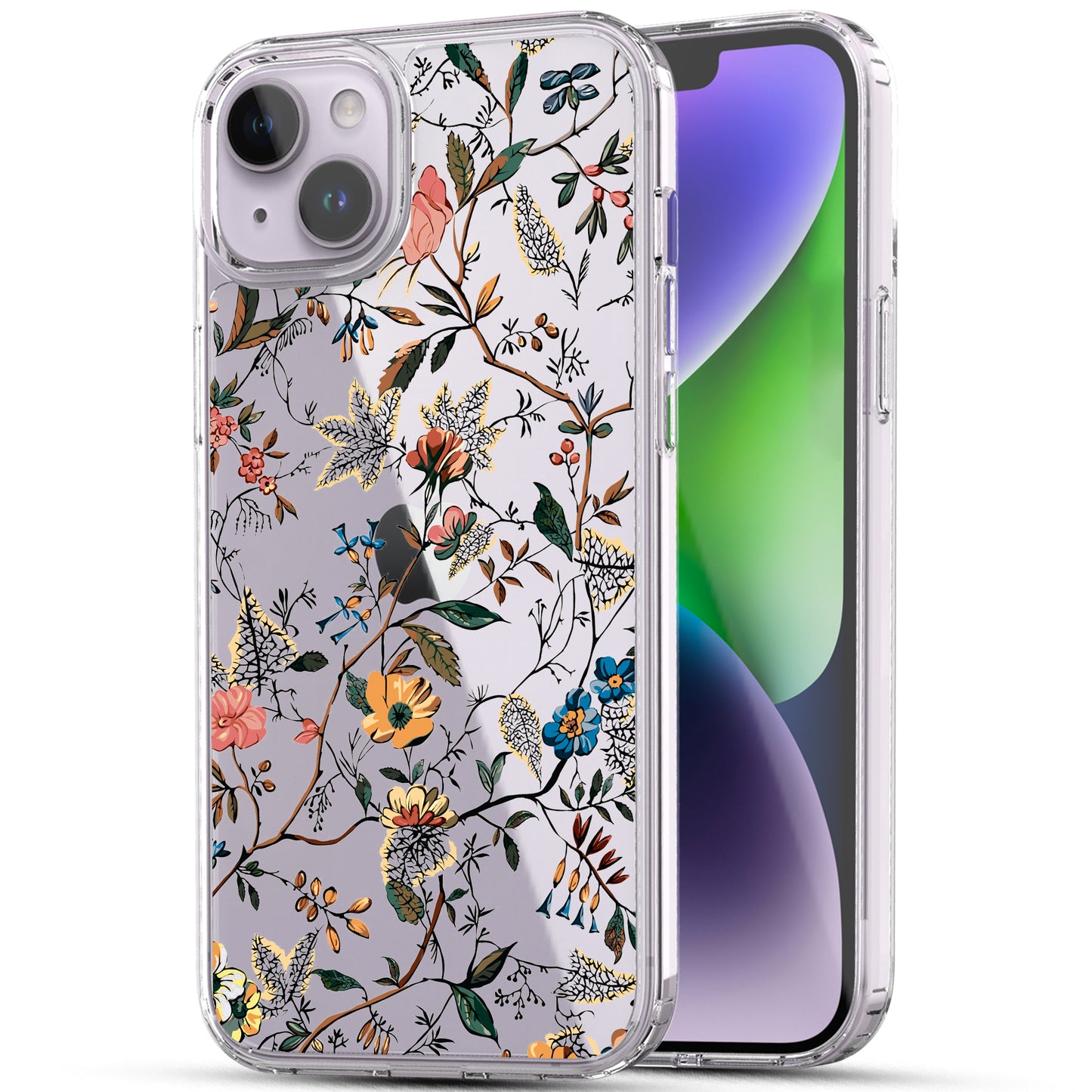 iPhone 14 Case, Anti-Scratch Clear Case - Wild Floral Garden