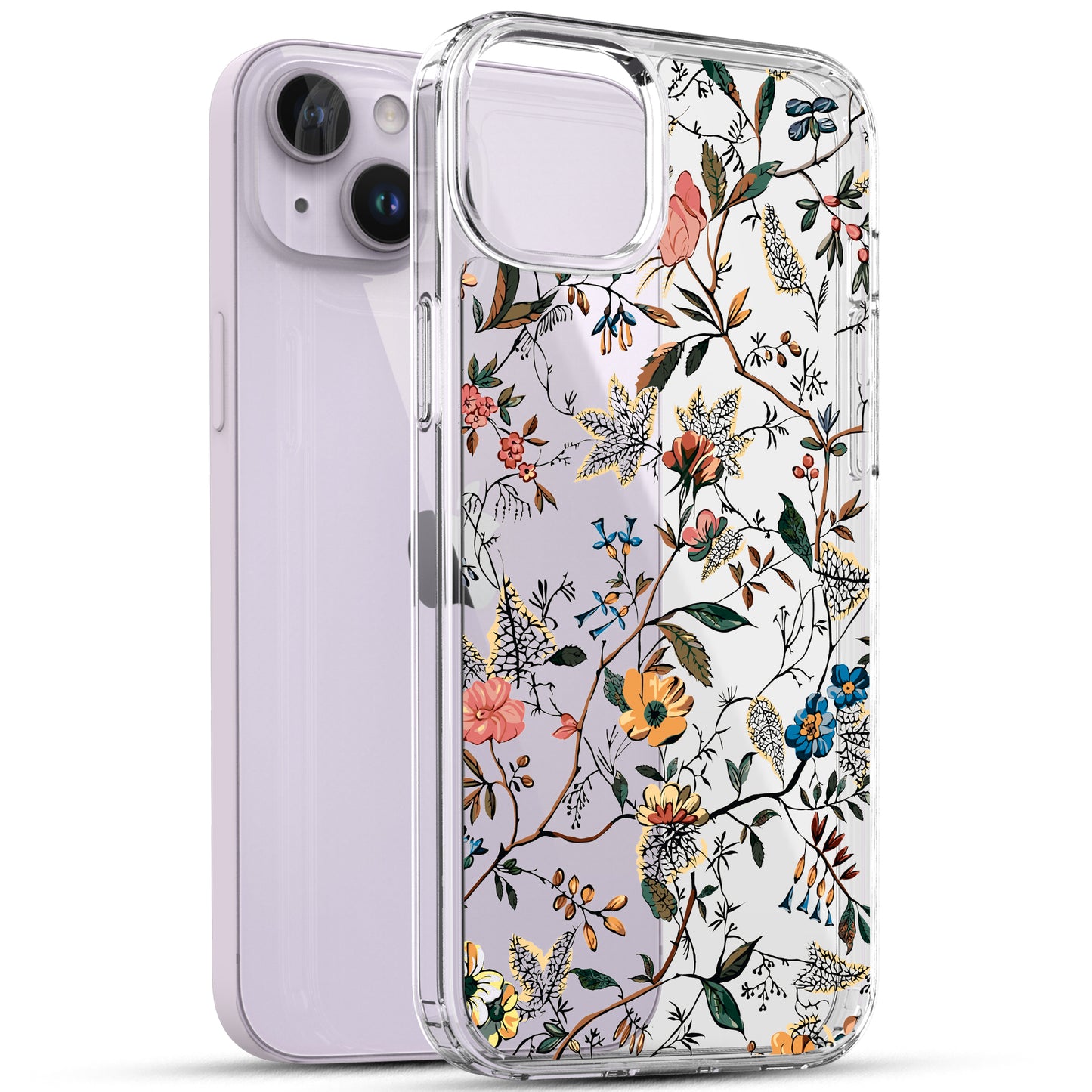 iPhone 14 Case, Anti-Scratch Clear Case - Wild Floral Garden