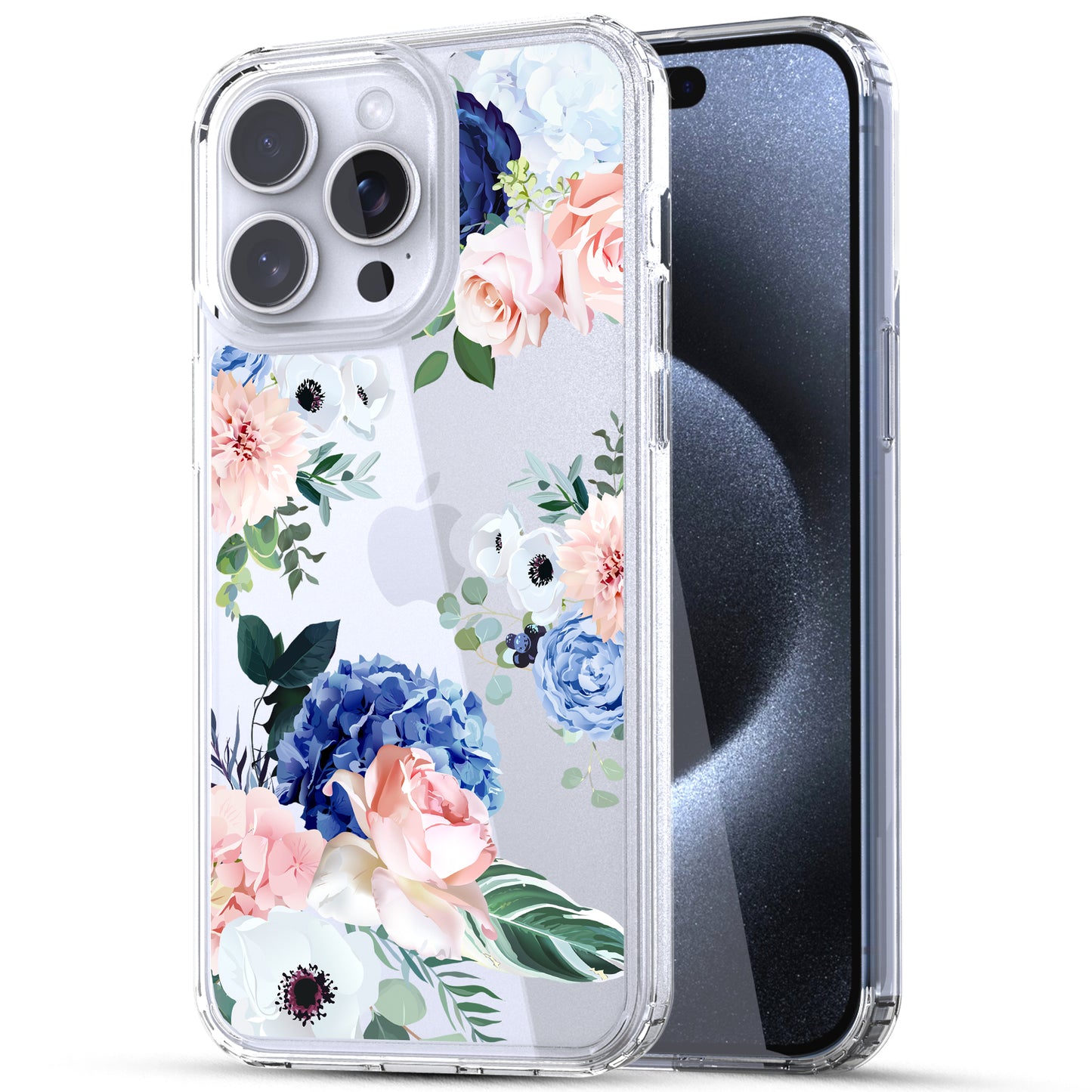 iPhone 15 Pro Max Case, Anti-Scratch Clear Case - Flower Bouquet